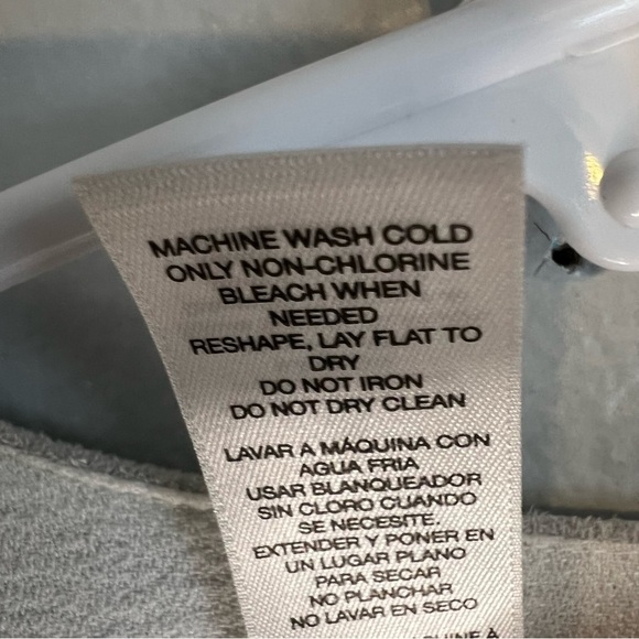 Chico's Open Front Faux Suede Jacket Jacket Sz L White Gray Layered Office - Picture 8 of 15